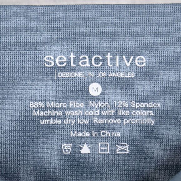 Set Active Leggings Womens Size Medium Gray Blue Sculptflex Seamless Mid-Rise - Picture 3 of 7